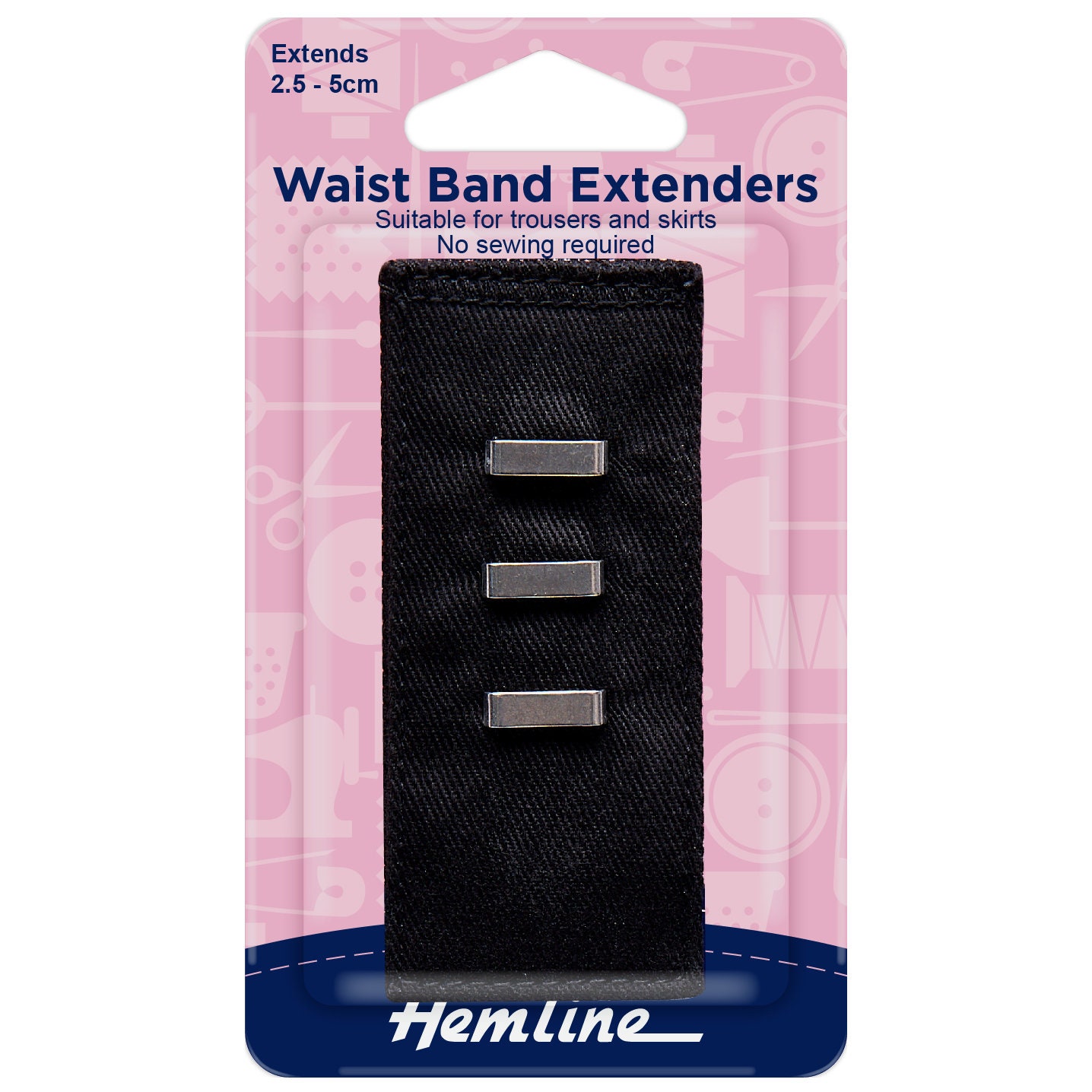 Hemline Waistband Extender. Navy.