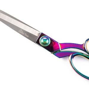 Forbici da sartoria arcobaleno con orso trapuntato - Forbici da sartoria e cucito resistenti di alta qualità con lame affilate precise
