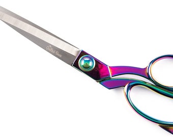 The Quilted Bear Rainbow Dressmaking Scissors - Premium Heavy Duty Dressmaking & Sewing Scissors with Precise Sharp Blades