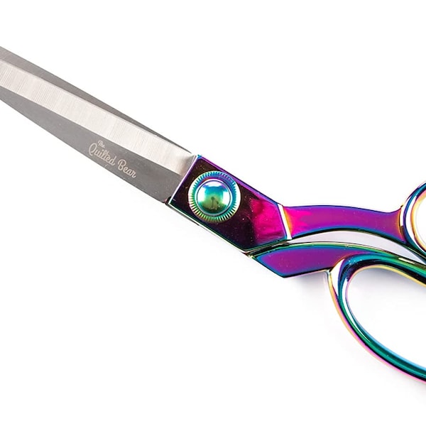 The Quilted Bear Rainbow Dressmaking Scissors - Premium Heavy Duty Dressmaking & Sewing Scissors with Precise Sharp Blades