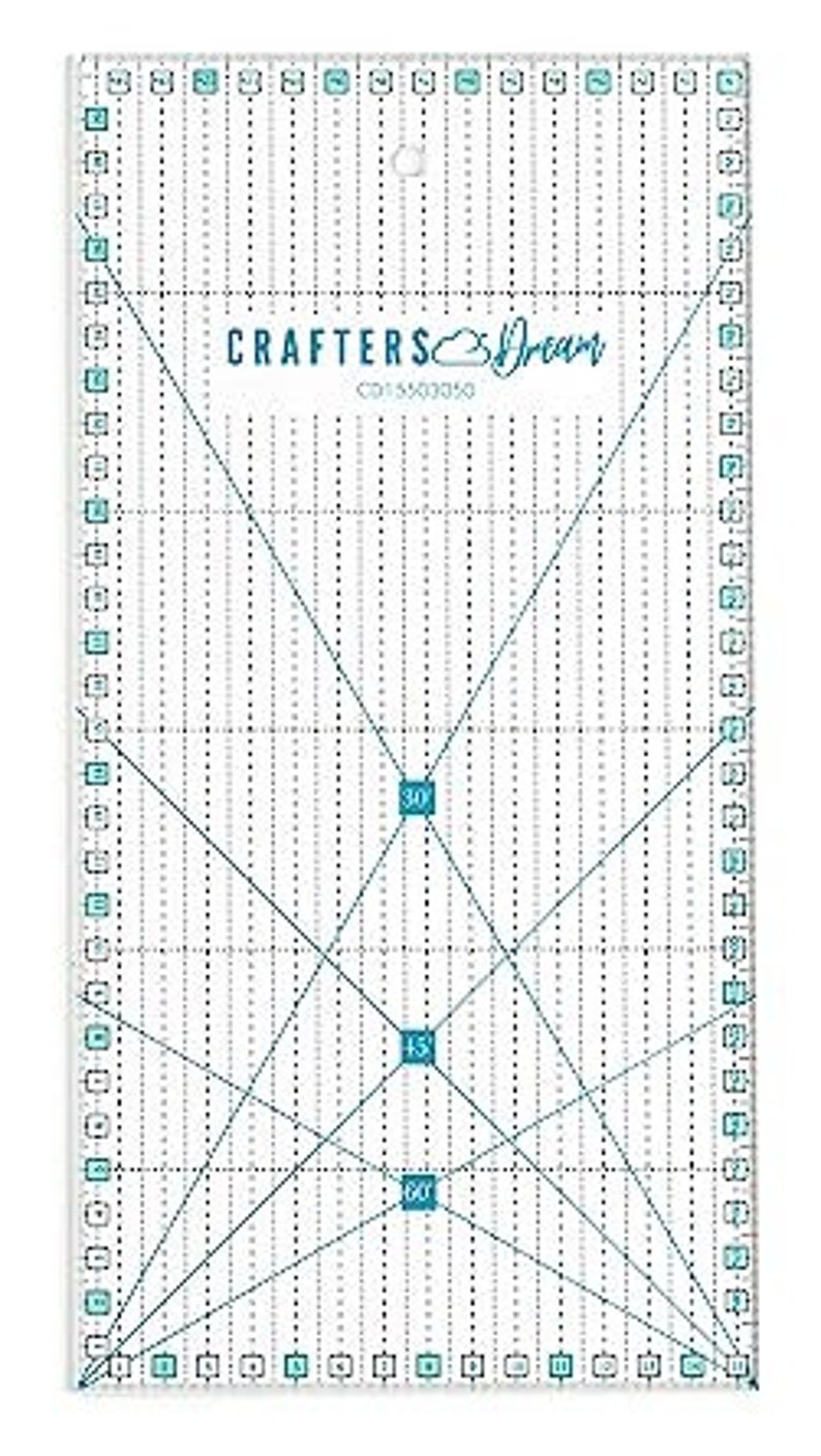 Dream Ruler Crafters Dream Metric Quilting Rulers - Non Slip Acrylic Transparent ...