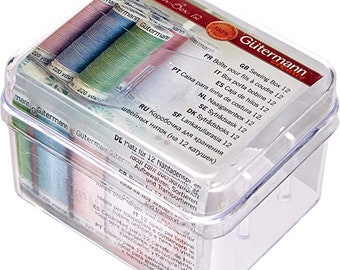 Gutermann Nähgarn Box: 12, 18 oder 27 Garnrollen aus Acryl erhältlich