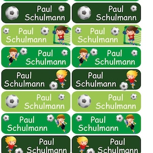 Bambinella®  Namensticker "Fußball Buben" - 60 Klebeetiketten