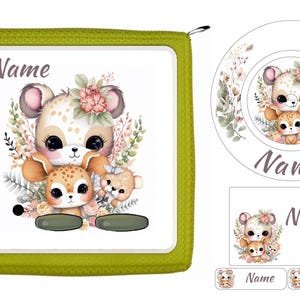 Schutzfolie für Toniebox und Ladestation personalisierbar sowie Namensticker Klebeetiketten | 3 süße Tiere