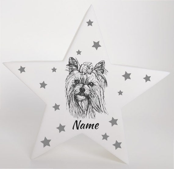 Bambinella LED Schlummerlicht Mit Namen Personalisiert – 10,5 X 10,5 X 4 Cm – Deko-Leuchte Fürs Kinderzimmer