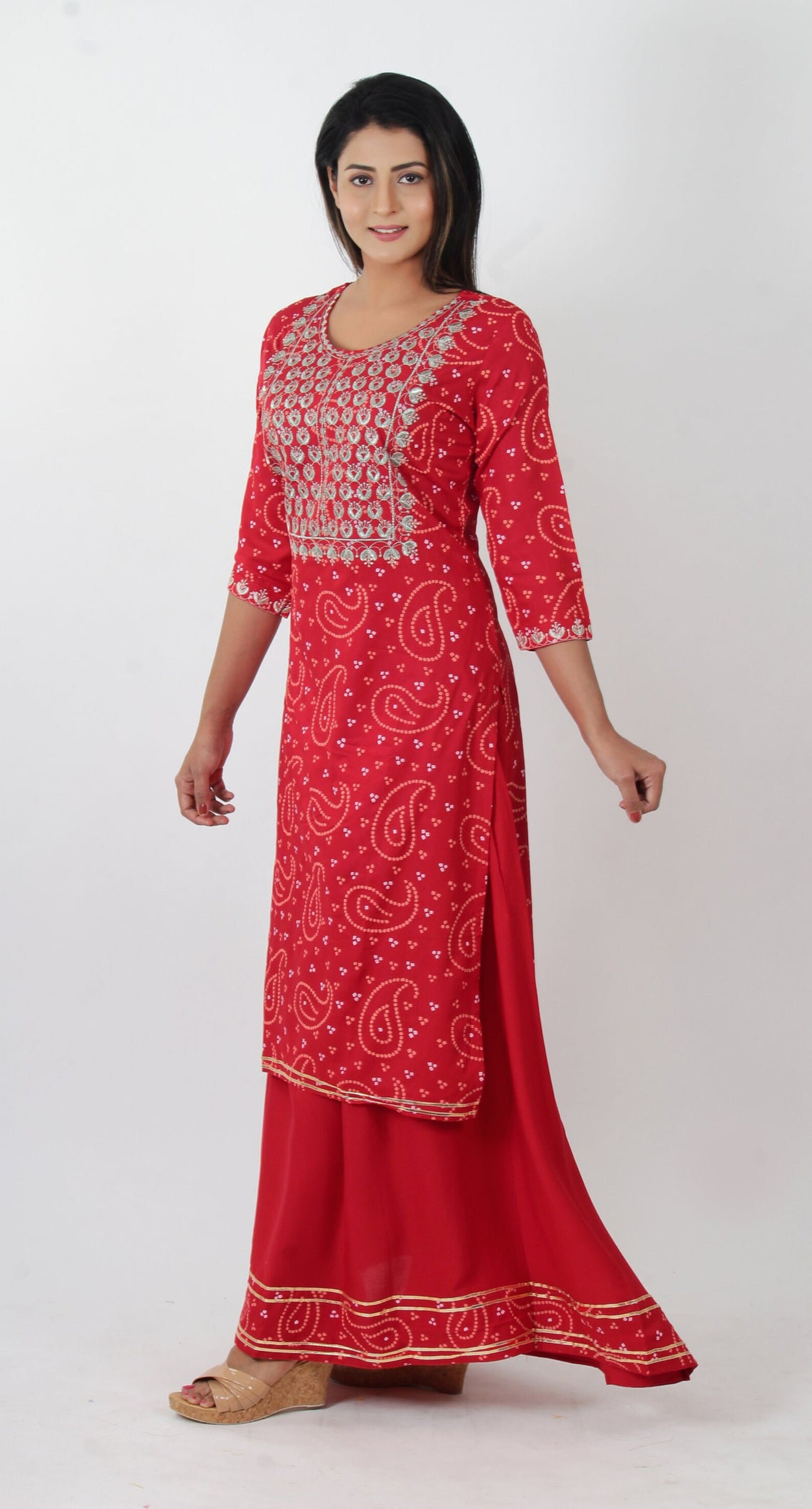lehriya kurta set