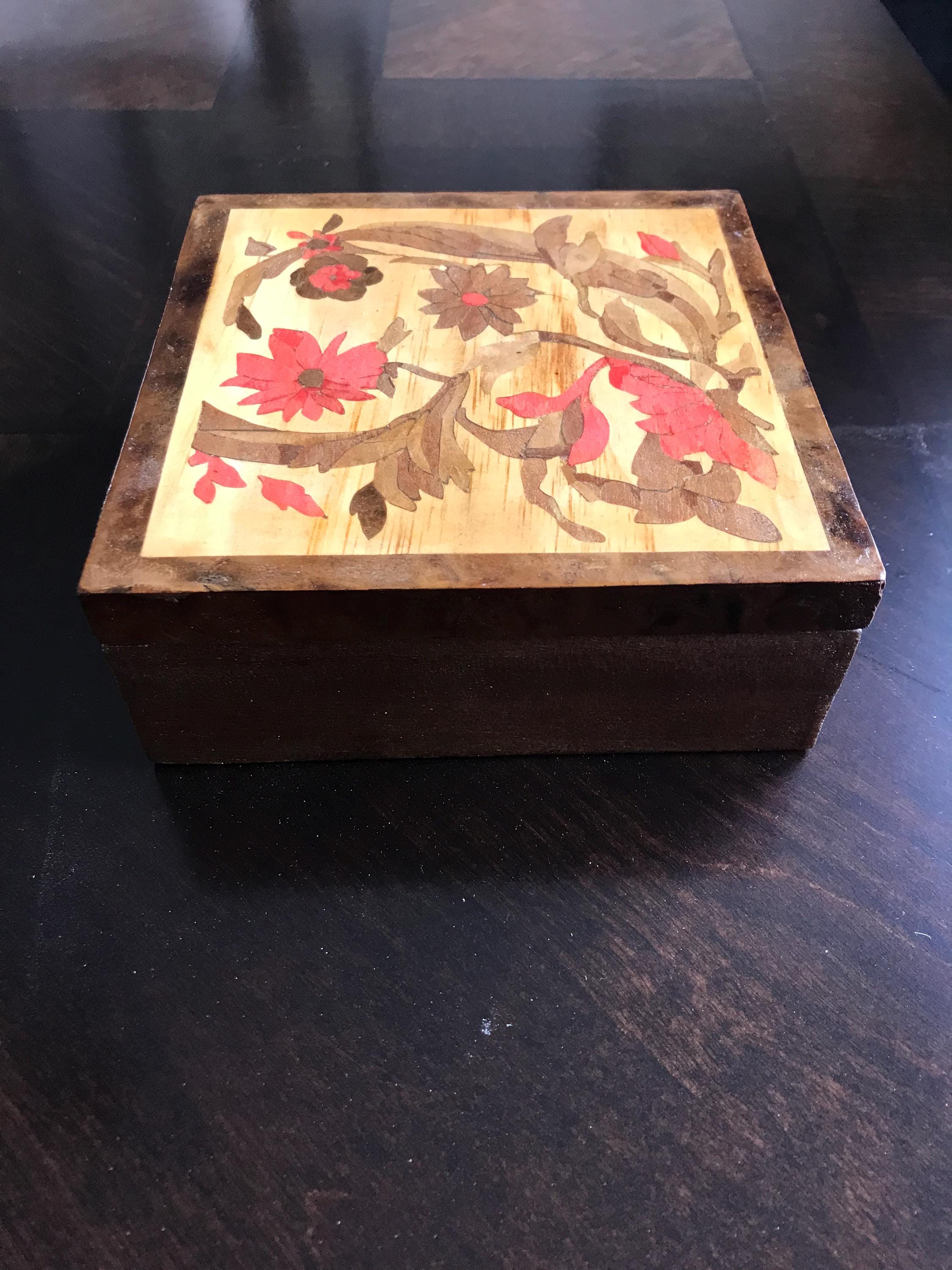 Meranti Boxes Italian Marquetry Keepsake Box. - Etsy