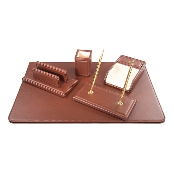 Leather Desk Set - Desk Office Accessories