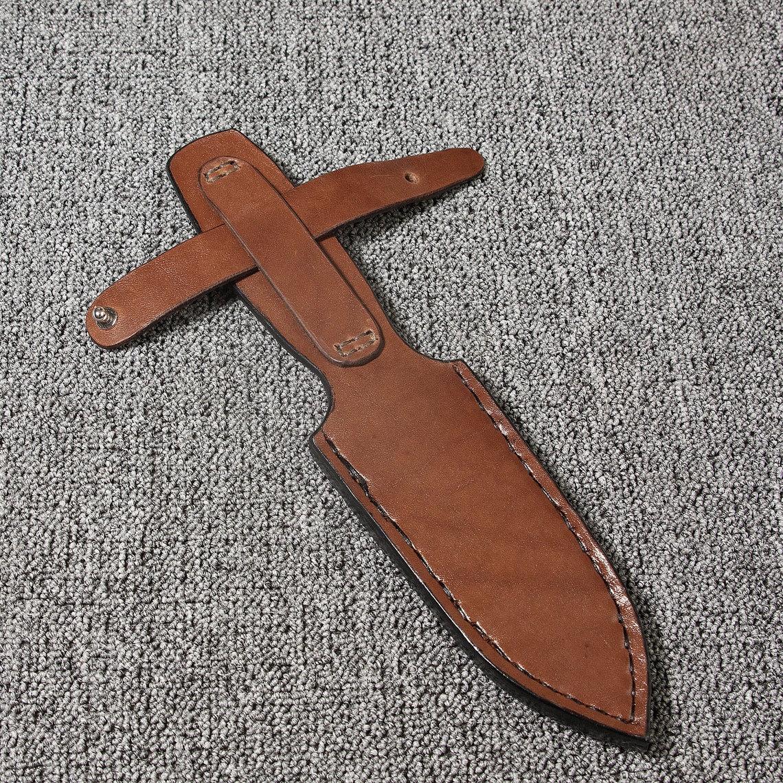 Leather sheath Embossed Leather Sheath Hunting knife sheath Etsy