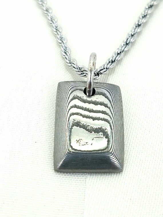 Stainless steel Damascus pendant # 8 buy