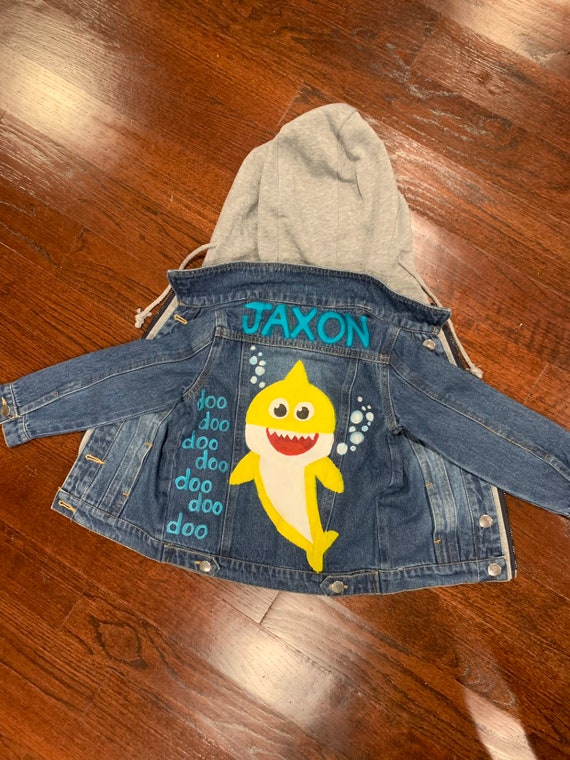 baby shark jean jacket