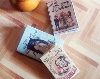 Miniature Christmas Illustrated Readable Books: Dollhouse DIY Printable Kit (PDF) - Digital Download