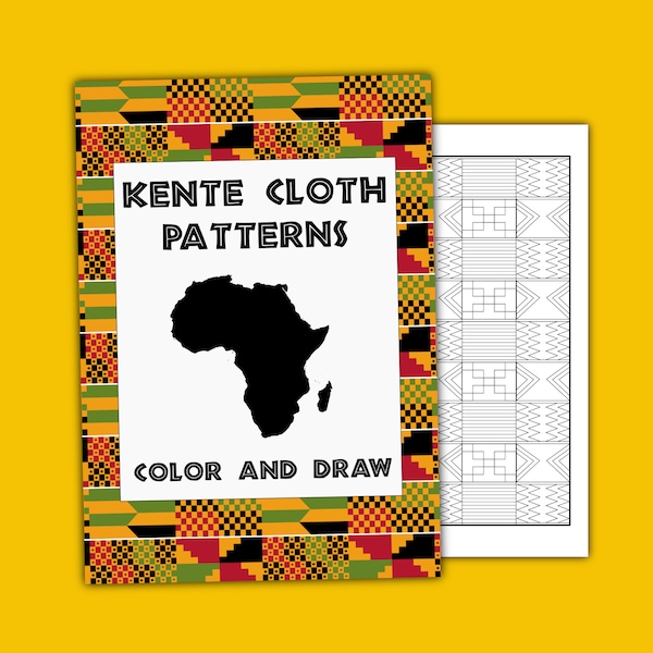 Kente Coloring Book - Kente Cloth Patterns Color And Draw Workbook