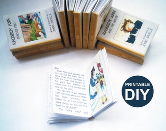 Miniature Books Readable Printable DIY Kit - Set of 12