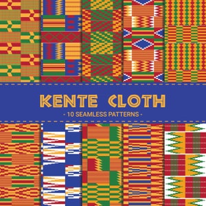 Kente Cloth Digital Paper - African Seamless Patterns - Kwanzaa Digital Paper - Afro Patterns - Download digitale