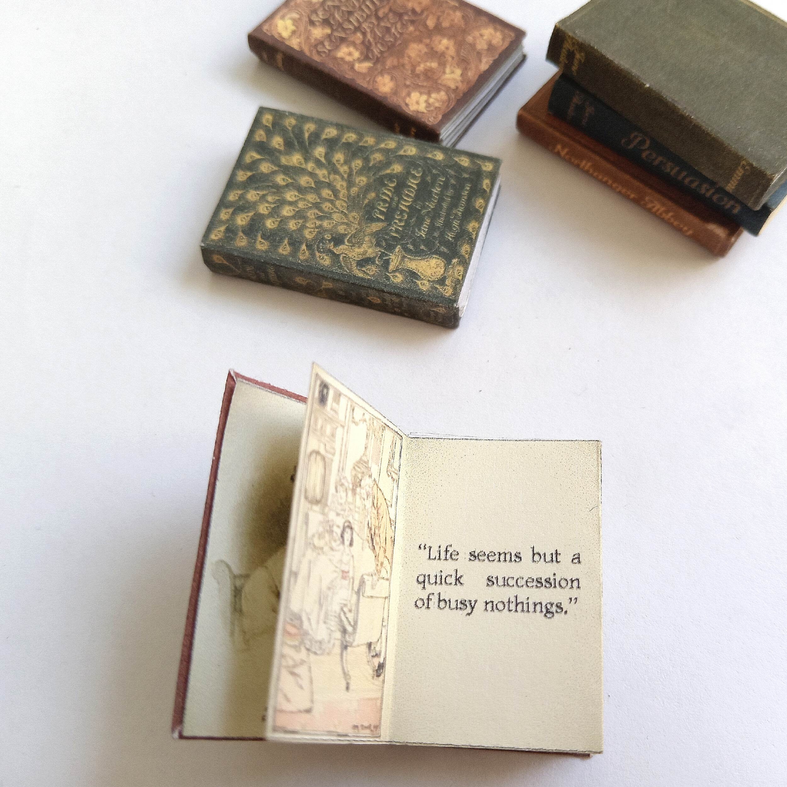 Jane Austen Miniature Books: DIY Printable Dollhouse Set (PDF