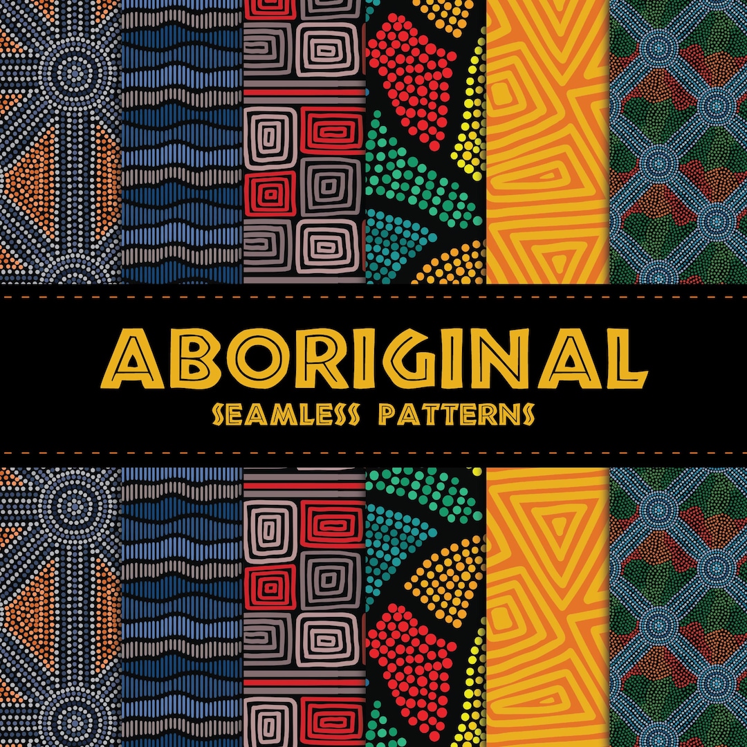 Aboriginal Seamless Patterns Native Australian Digital Paper Aboriginal Seamless Patterns Native Australian Digital Paper