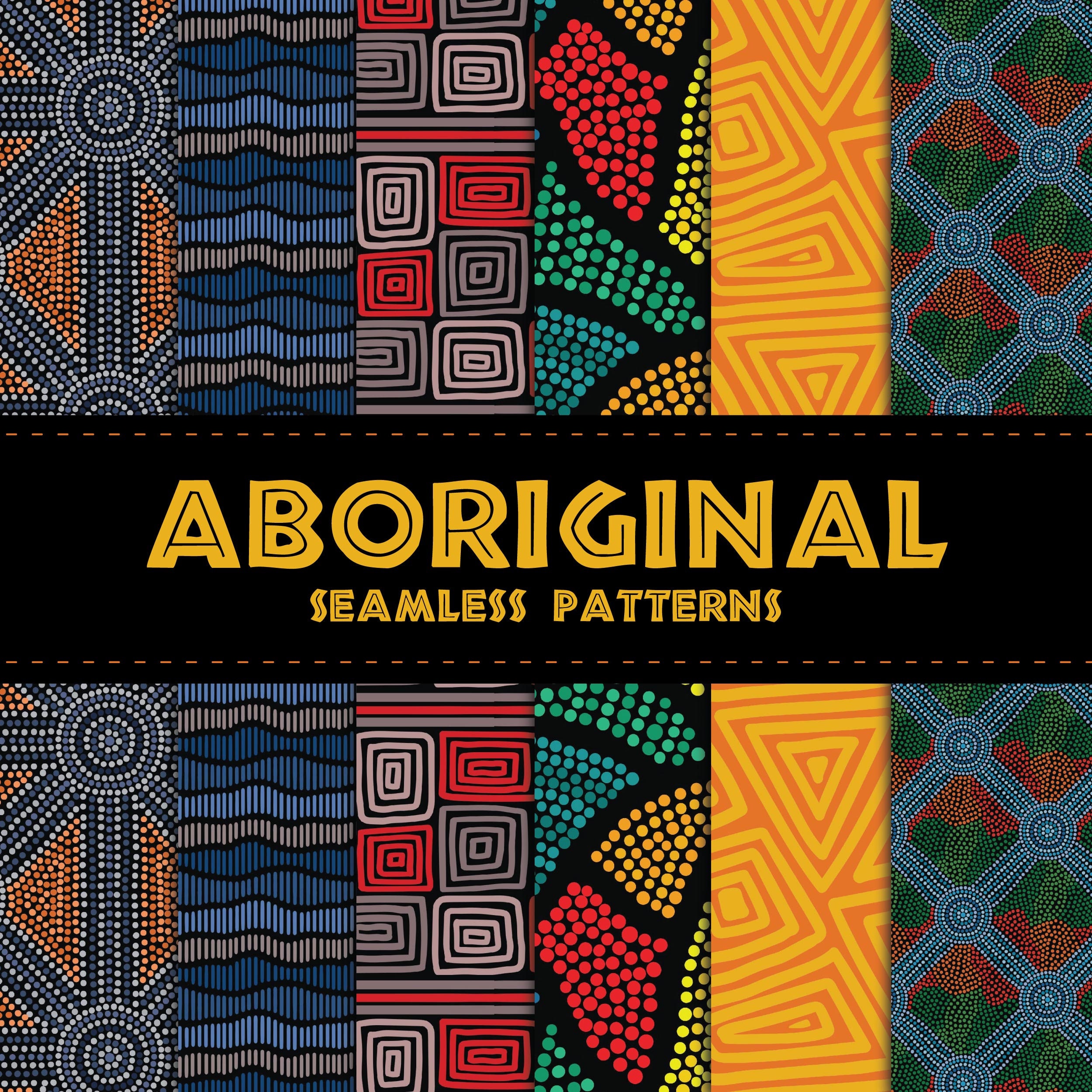 Aboriginal Seamless Patterns Native Australian Digital Paper Etsy