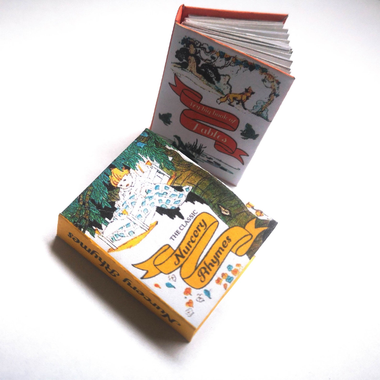 Miniature Books Readable Printable DIY Kit Set of Two Illustrated ...