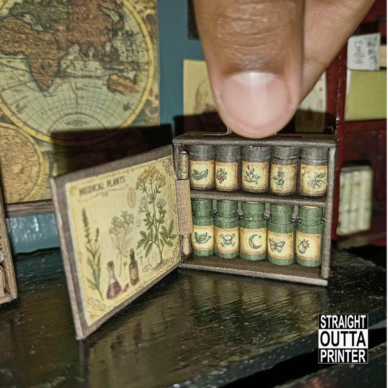 Miniature Apthecary Scripts 1:12 Miniature Apothecary Printable DIY, Dollhouse Vintage Medical Case ...