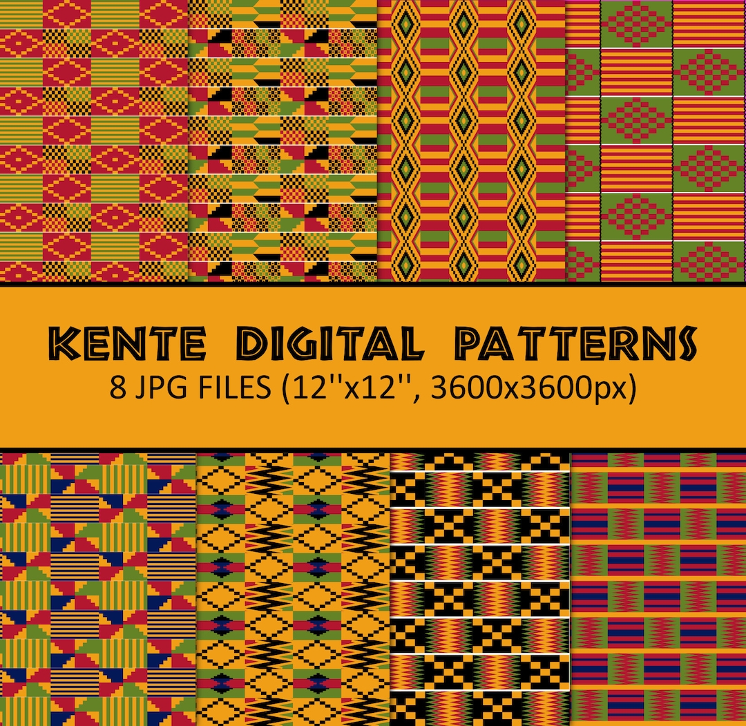 Kente Cloth Patterns - Digital Paper Graphic by designestock · Creative  Fabrica