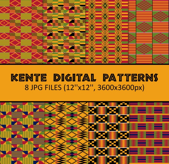 Set of african seamless patterns kente cloth Vector Image