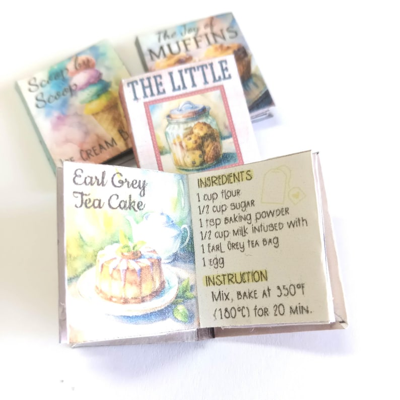 Miniature Recipe Books: DIY Dollhouse Cookbook Set (printable) - Etsy