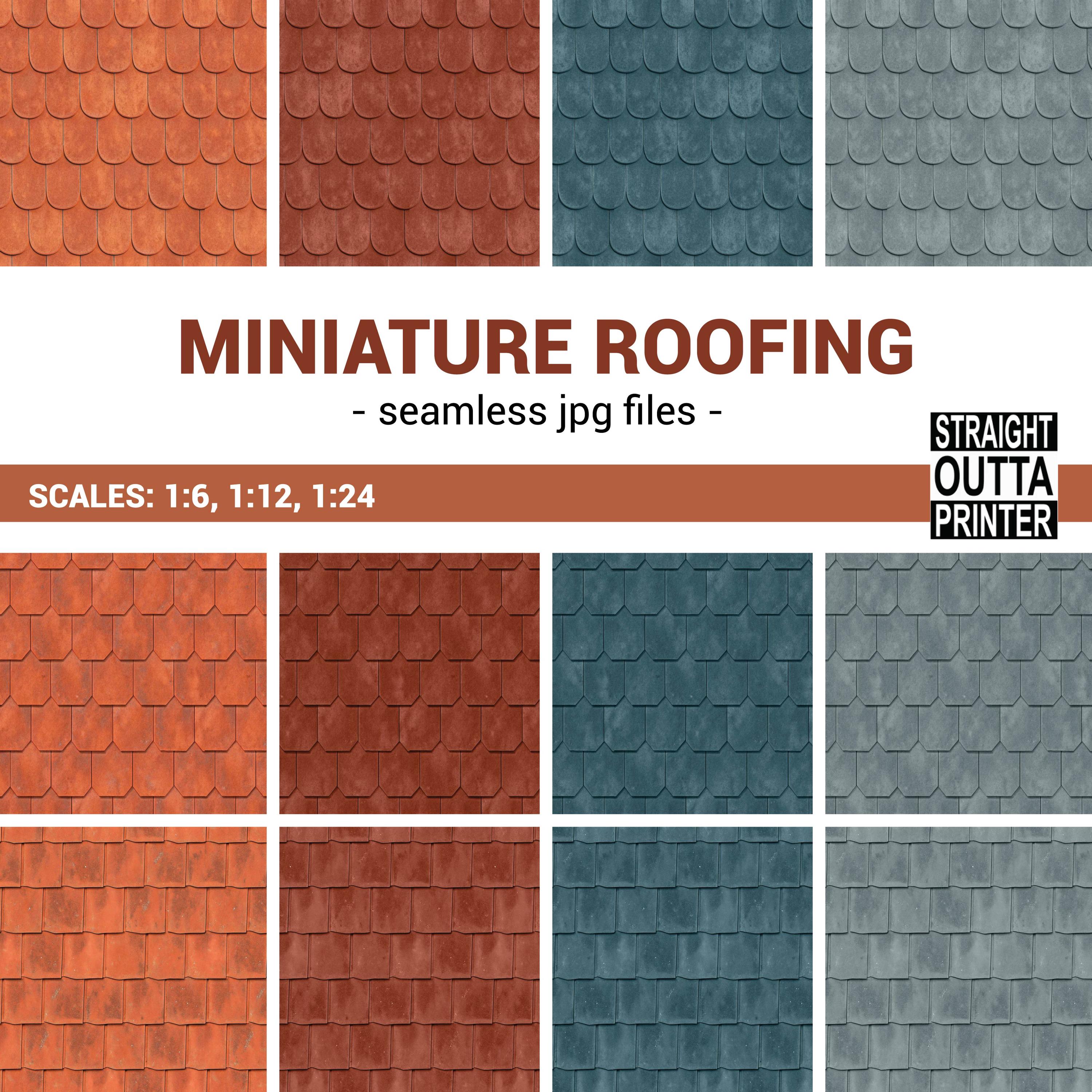Dolls House 1:24th Scale 250 x Styrene Miniature Roof Tiles