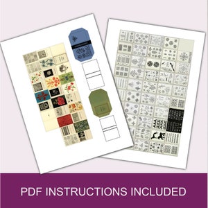 Miniature Books Readable Printable DIY Kit - Emboidery - Illustrated ...