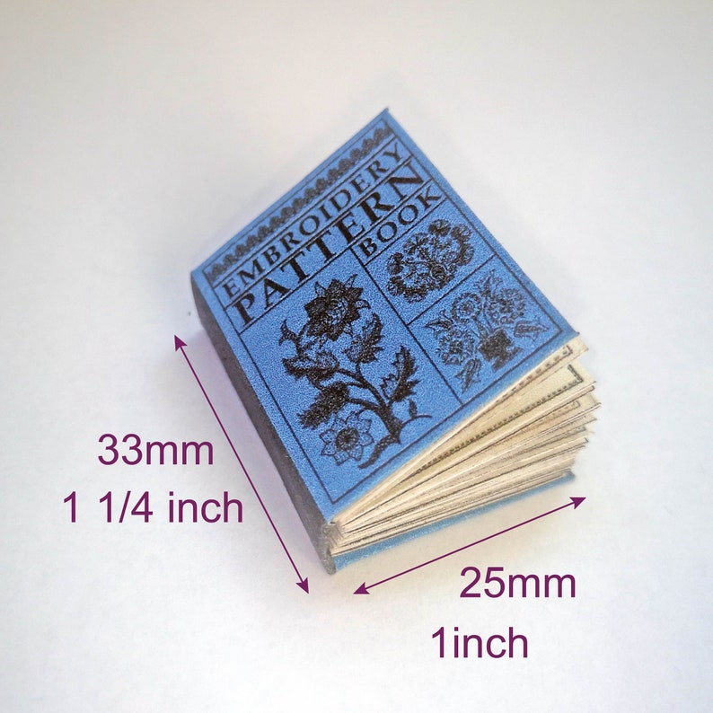 Miniature Books Readable Printable DIY Kit Emboidery - Etsy