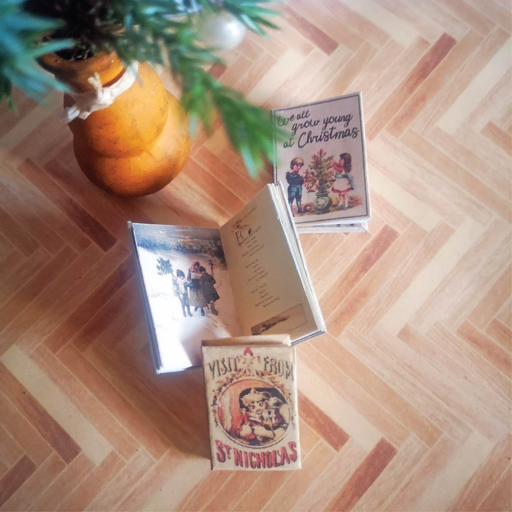 Miniature Books Readable Printable DIY Kit Christmas Illustrated Books ...