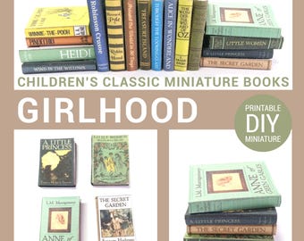 Miniature Classic Girlhood Books: Dollhouse DIY Set (PDF)