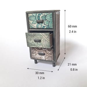 Printable Miniature Drawer | DIY Dollhouse Furniture Paper Craft (1:12 ...