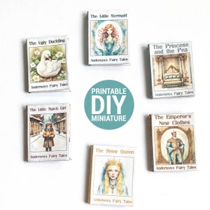 Andersen Fairy Tales Miniature Books: DIY Dollhouse Printable (PDF)
