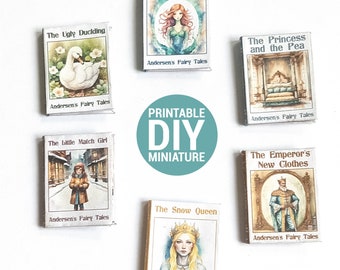 Andersen Fairy Tales Miniature Books: DIY Dollhouse Printable (PDF)