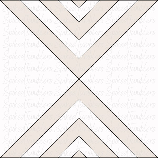 Double Triangle Template for Straight Tumbler - RESIZABLE