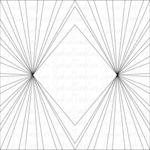 Diamond Burst Template for straight tumbler - RESIZABLE