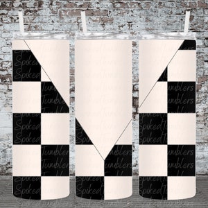 Plaid V-split Template for Straight tumbler -RESIZABLE