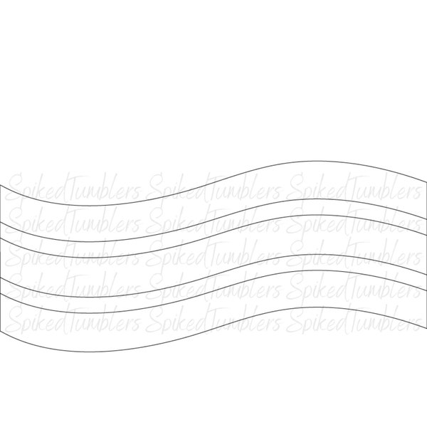 Wavy Template for Straight Tumbler - RESIZABLE