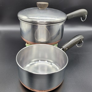 Copper Saucepan 4.4 qt with Flower Lid