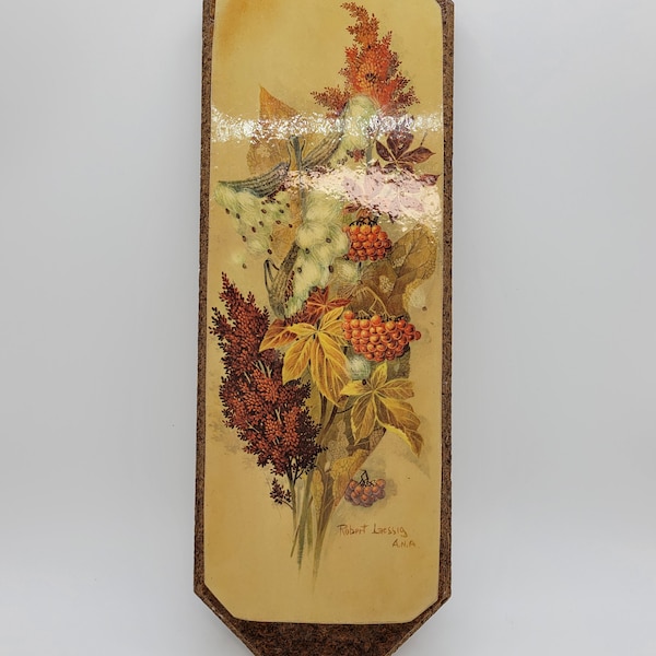 Robert Laessig A.N.A Wall Hanging Fall Florals Signed