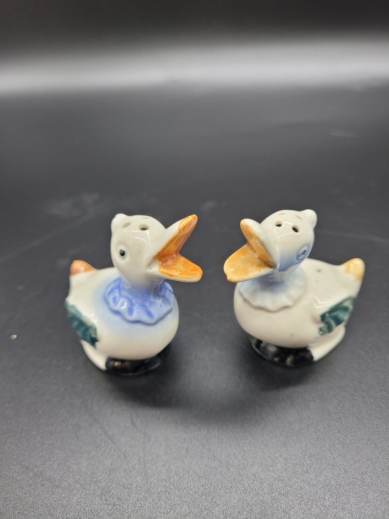 Vintage Duck Salt and Pepper Shakers Occupied Japan Cork Etsy