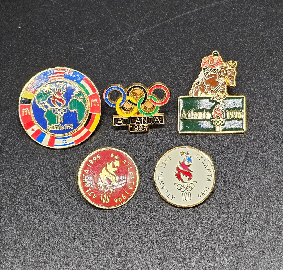Olympics Atlanta 1996 Pins Pinback Goldtone Lot of 5 - Etsy