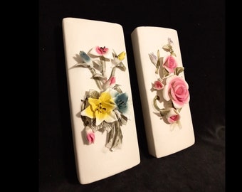 Unglazed Ceramic Radiator humidifiers with Delicate 3D Flowers