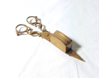 Antique Brass Scissor Candle Wick Trimmer