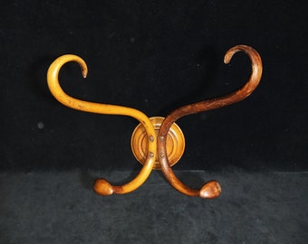 Antique Art Nouveau Bentwood Double Clothes Hook by  Thonet