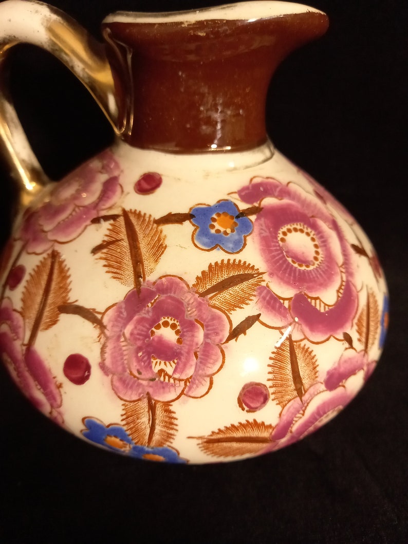 Boch Art Deco Ceramic Jug on Plate with Floral Motifs by R. Chevalier image 6