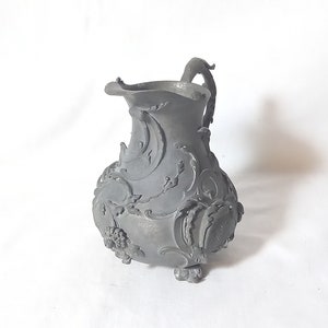 Art Nouveau Ornate Pitcher-Shaped Vase in Pewter image 5