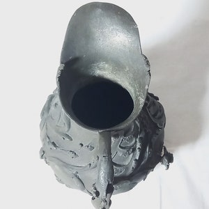 Art Nouveau Ornate Pitcher-Shaped Vase in Pewter image 7