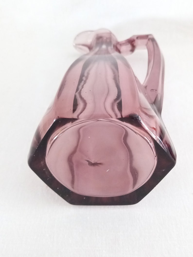 Purple Glass Cruet Bottle with Point Stopper image 9